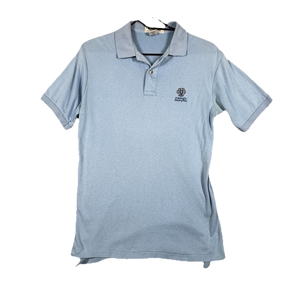 Vintage TITLEIST Blue  Woven Pattern Golf Polo‎ Shirt Small